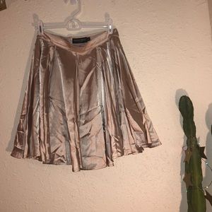 American Apparel champagne silky skater skirt